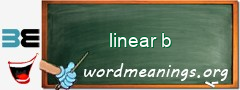 WordMeaning blackboard for linear b